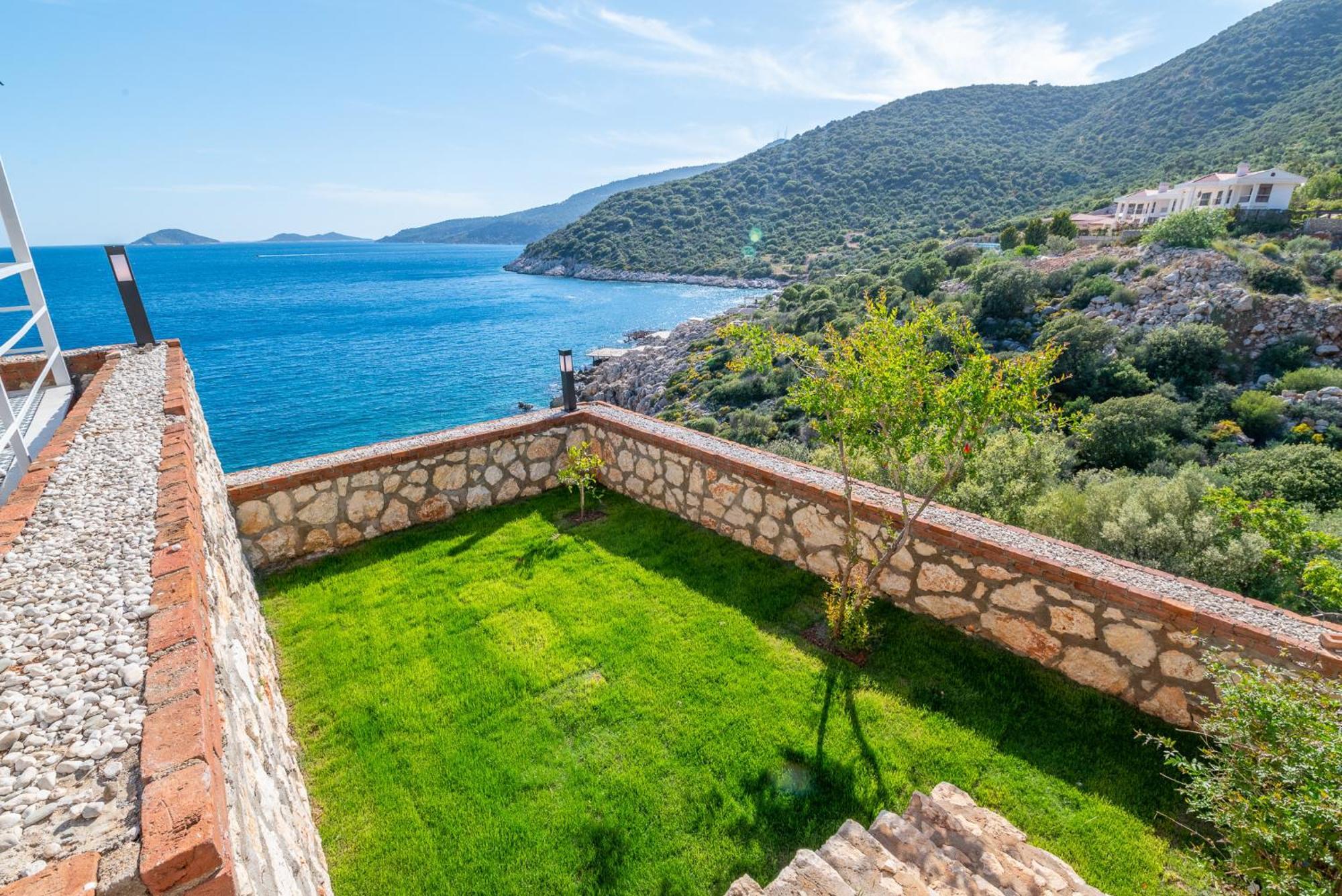 Beachfront White Villa With Private Swimming Pool Kalkan Exterior photo